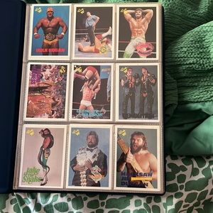 Full book of 1989 titan sports wrestling cards